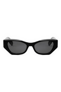 Lady 95.22 B1I 53mm Butterfly Sunglasses, Main, color, SHINY BLACK / SMOKE