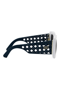 VeryDior S1I 54mm Square Sunglasses, Alternate, color, WHTO/SMK