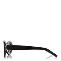 Saint Laurent Oval Sunglasses — Black