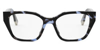Fendi FE50001I Geometric Eyeglasses - Havana front view