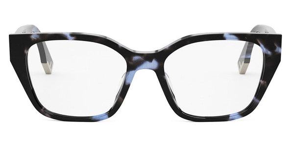 Fendi FE50001I Geometric Eyeglasses - Havana front view