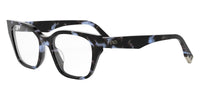 Fendi FE50001I Geometric Eyeglasses - Havana side view