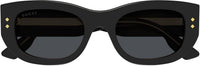Gucci GG1215S Narrow Rectangular Acetate Sunglasses - Angle