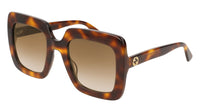 Gucci GG0328S Interlocking G Oversized Square Sunglasses - Havana Side