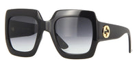 Gucci GG0053S Interlocking G Oversized Square Sunglasses - Black
